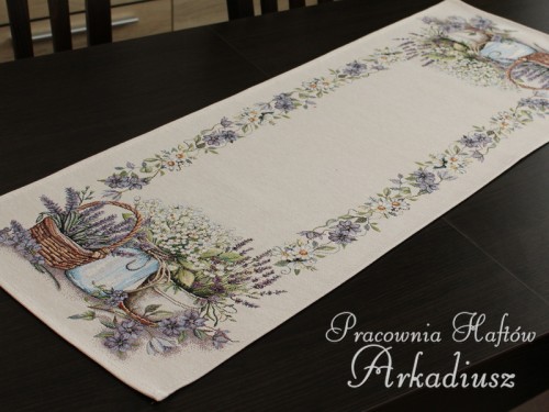 Bieżnik gobelinowy 38x100 "polny ogródek"