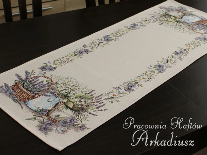 Bieżnik gobelinowy 38x100 "polny ogródek"