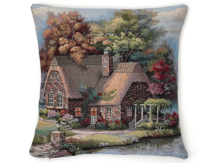 poszewka gobelinowa "Domek z werandą" 45x45 cm