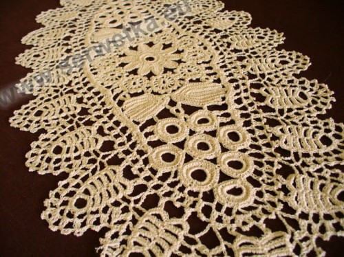 Serweta koniakowska 25x48 beż