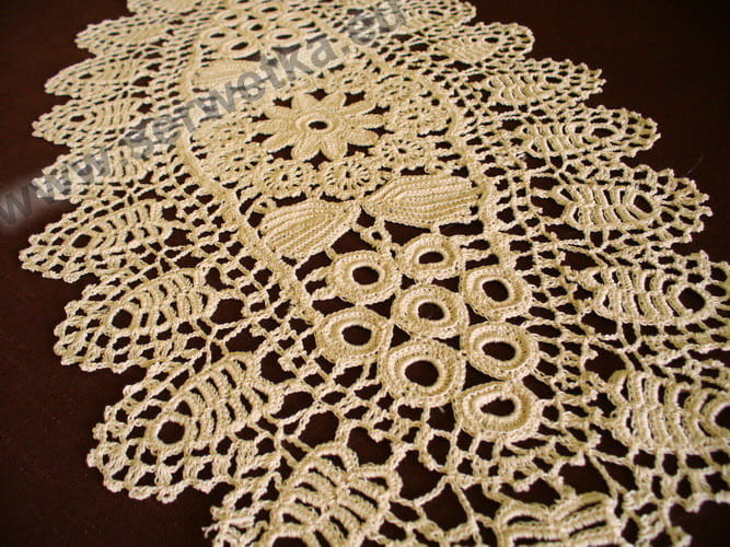 Serweta koniakowska 25x48 beż