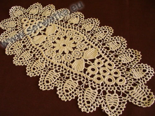 Serweta koniakowska 25x48 beż