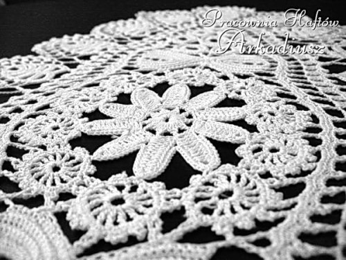 Serweta koniakowska biała