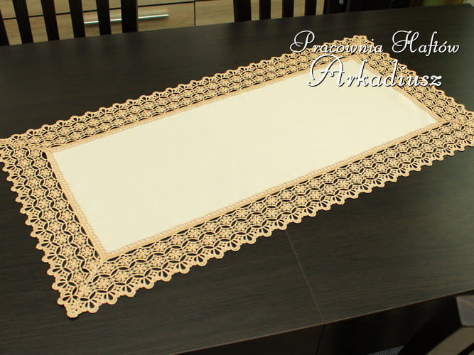 Bieżnik z gipiurą "Julia" ekri + beż