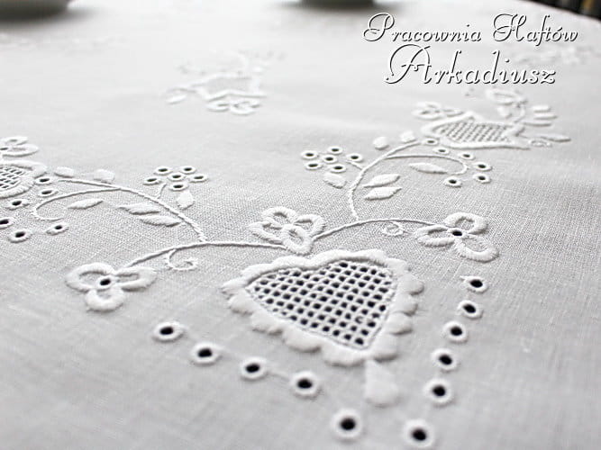 wzór haftu makowskiego "serca toledo"