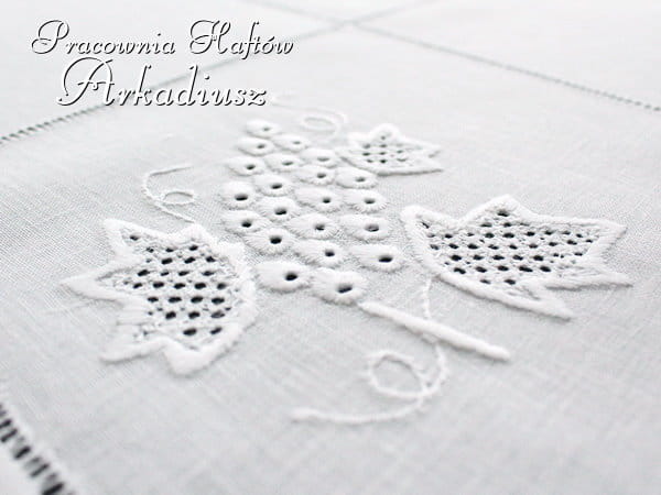 "Winogrona" haft ręczny