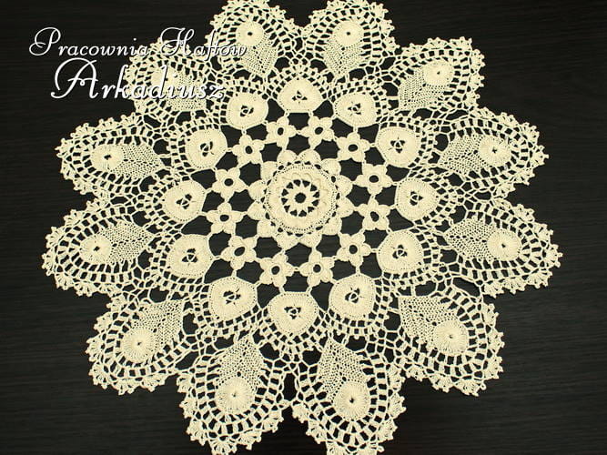 Serweta koniakowska Ø 35 beżowa