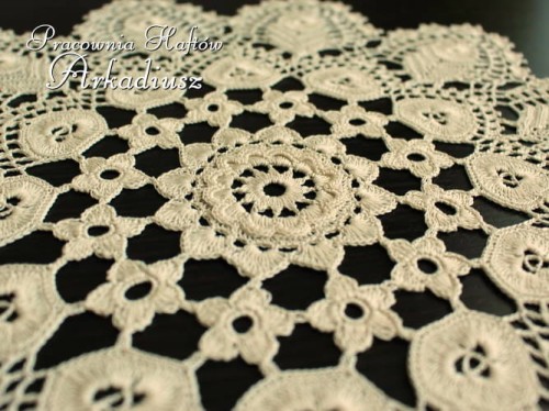 Serweta koniakowska Ø 35 beżowa