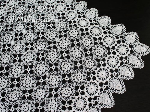 Serweta koniakowska biała