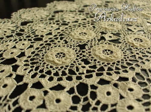 Bieżnik koniakowski owal beż