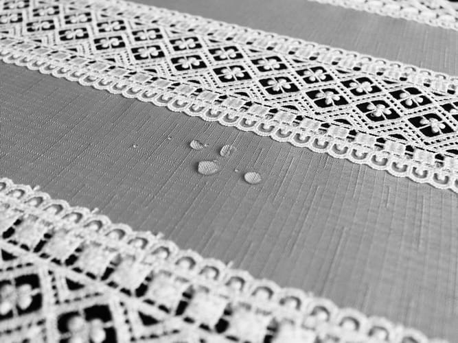 Bieżnik z gipiurą "wstawka" szary